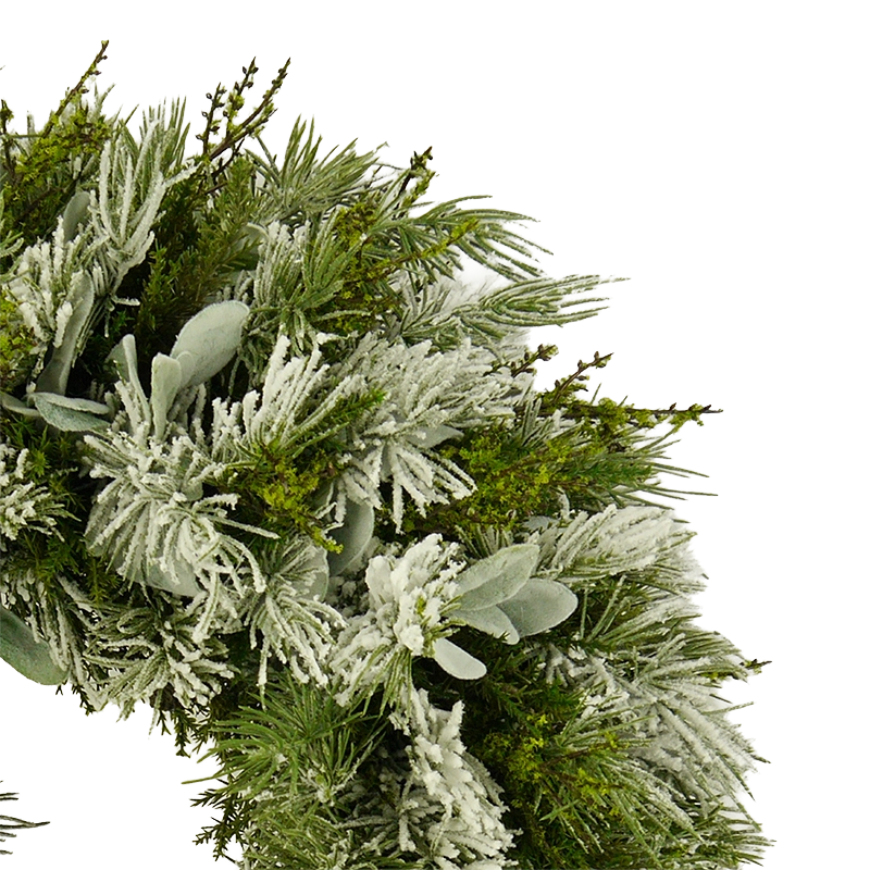 Tannenmischkranz mit Schnee und Salbei