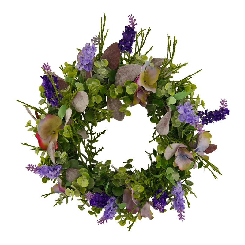 Blütenkranz Eukalyptus mit Lavendel und Hortensien