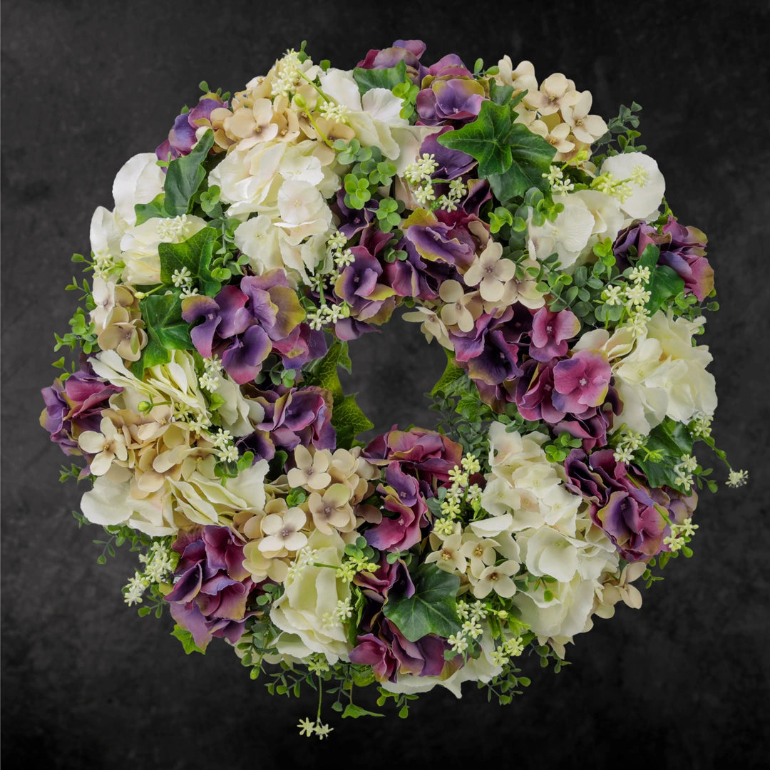 Hydrangea flower wreath