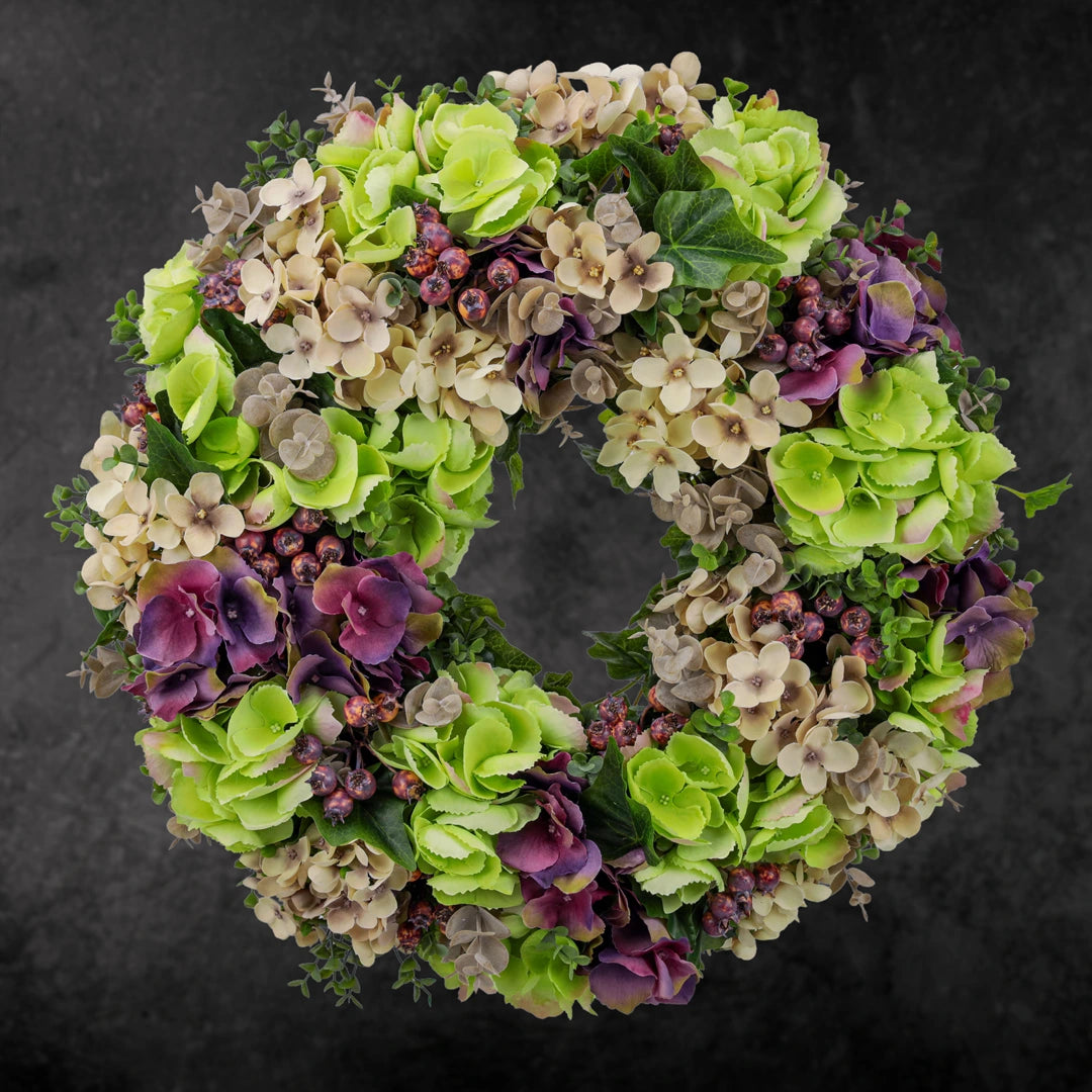 Hydrangea flower wreath