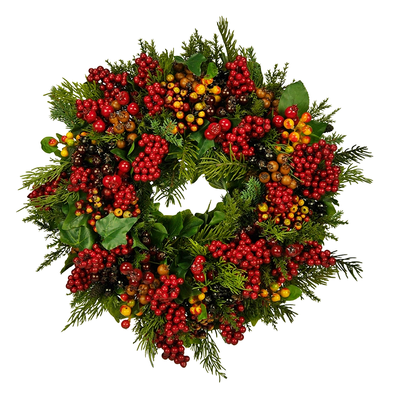 Berry wreath with fir