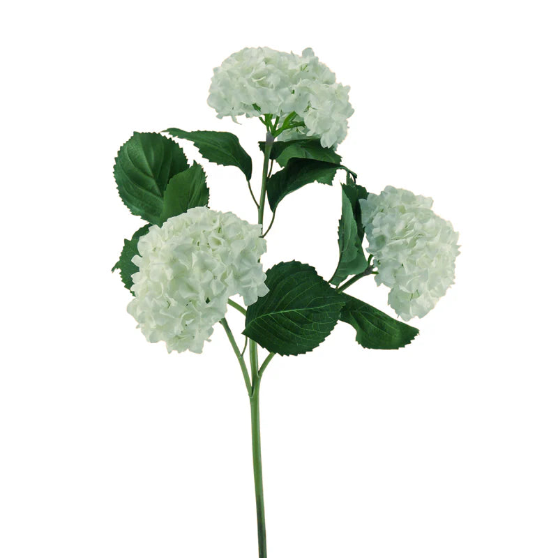 Hortensien-Ast mehrblütig, 91 cm - weiß