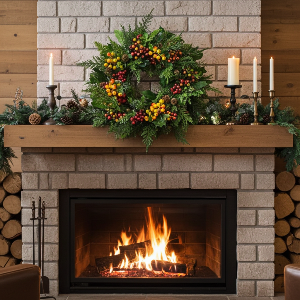 Beerenkranz mit Tanne