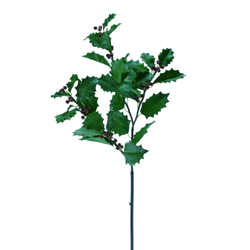 Ilex-Ast mit Beeren und Blättern, 83 cm - rot