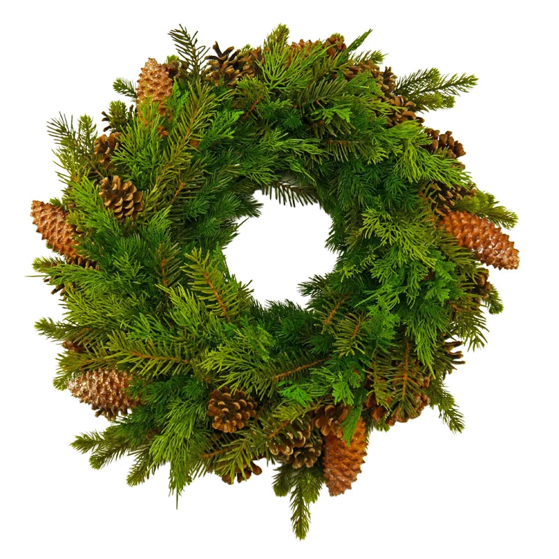 Fir wreath with cones