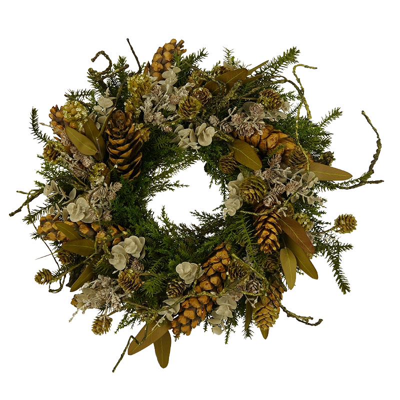 Tannenkranz mit Zapfen und Wurzelast