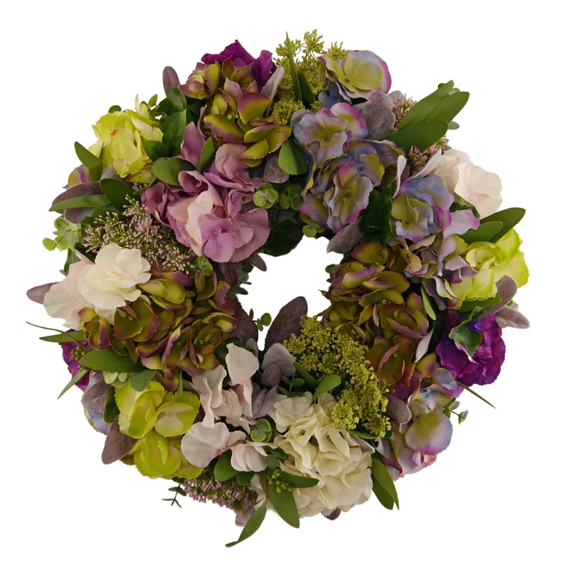 Hydrangea flower wreath