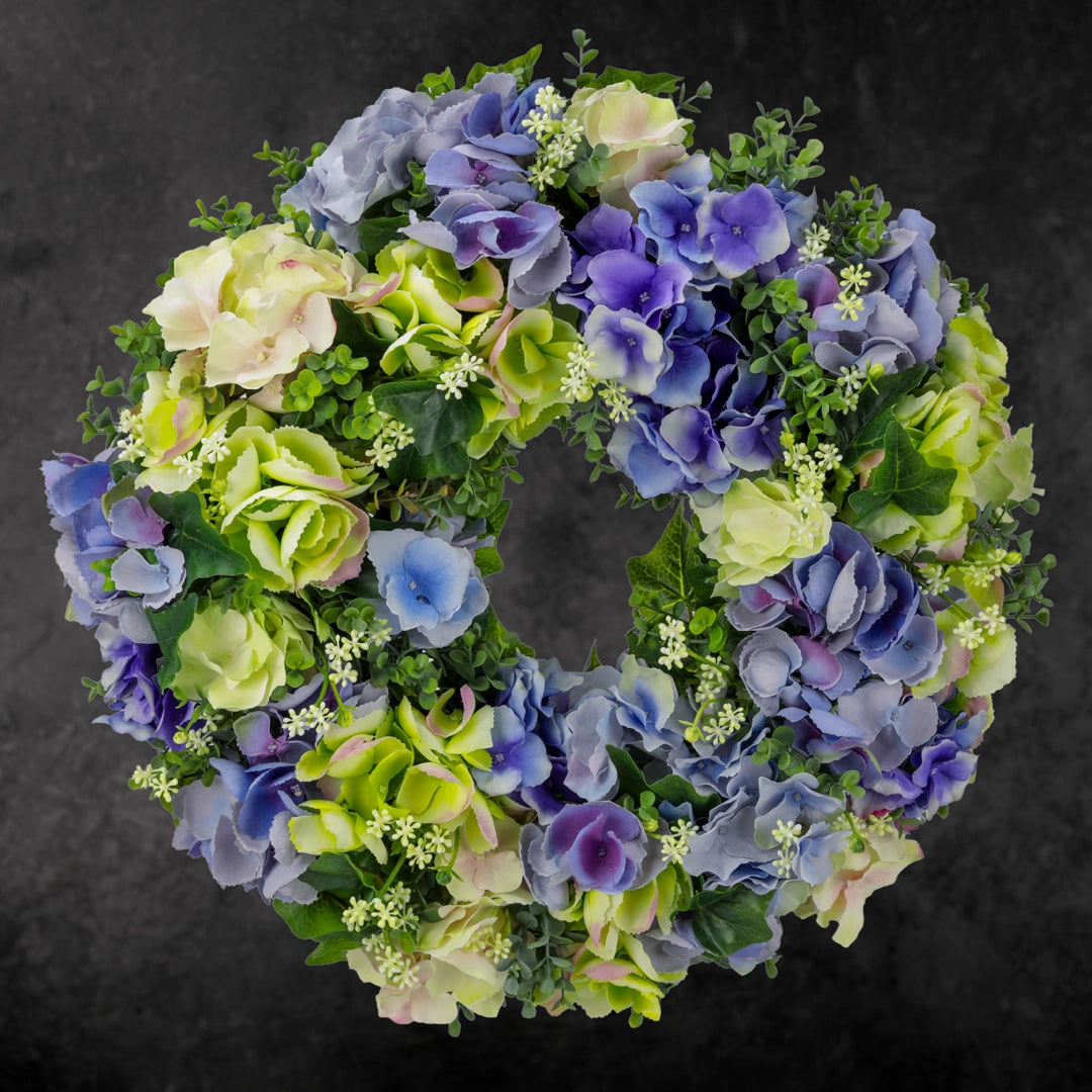 Hydrangea flower wreath