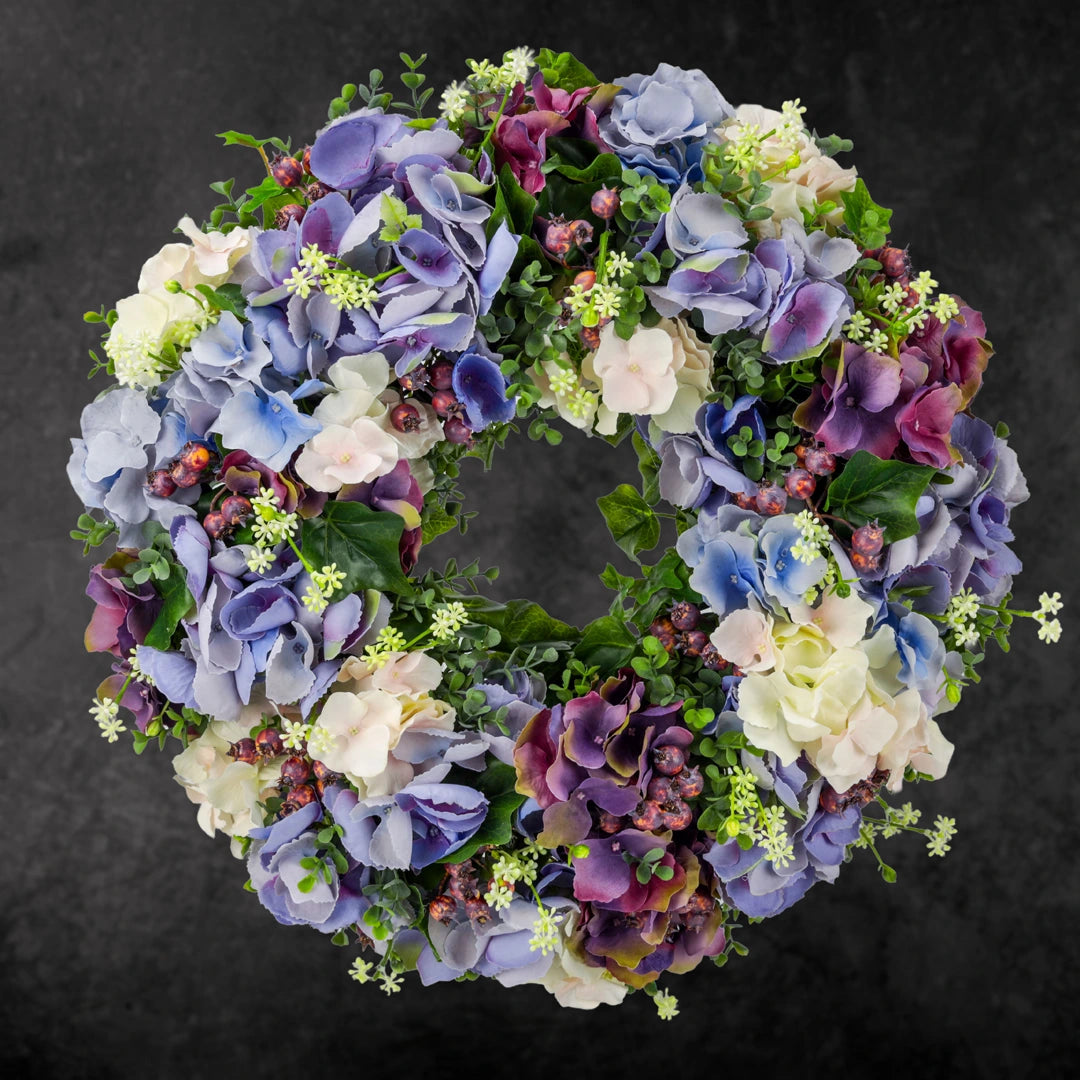 Hydrangea flower wreath