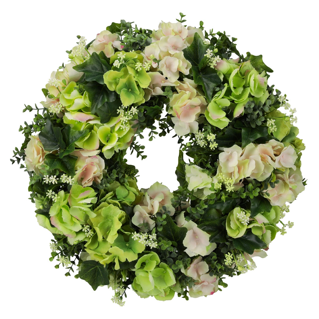 Hydrangea flower wreath