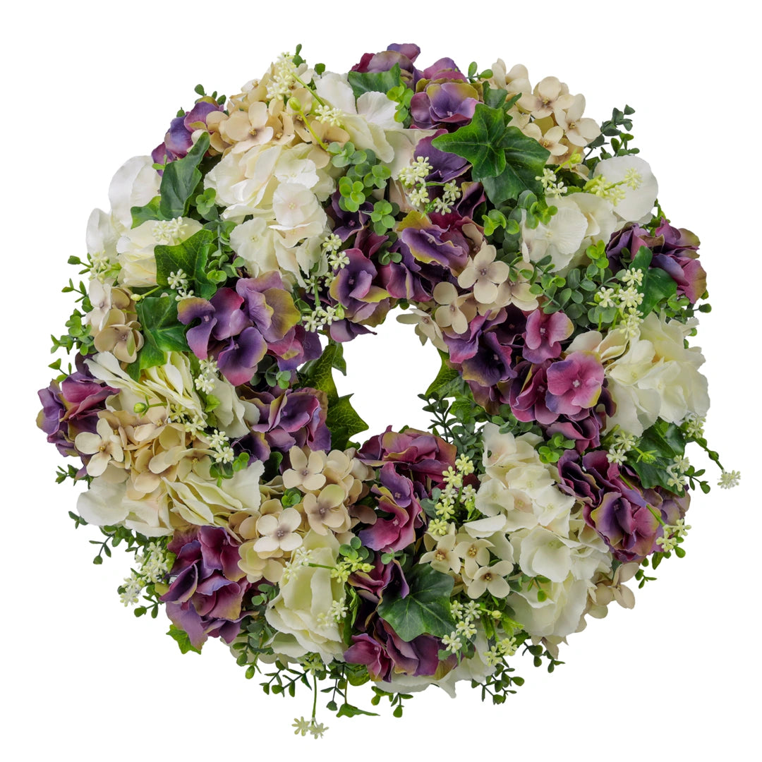 Hydrangea flower wreath