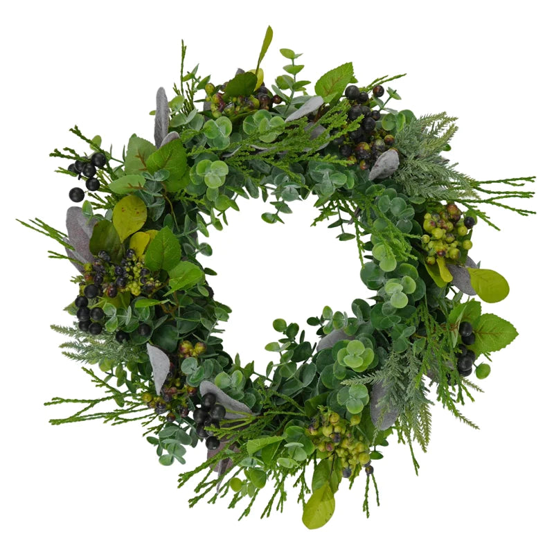 Eucalyptus wreath with thuja and berries