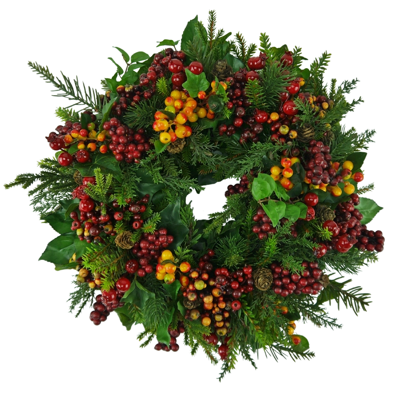 Berry wreath with thuja