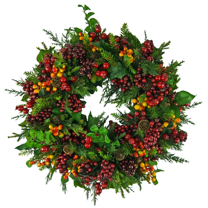 Berry wreath with thuja