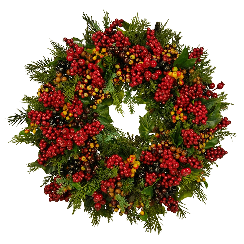 Berry wreath with fir
