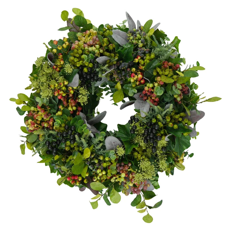 Berry wreath with dill and sage