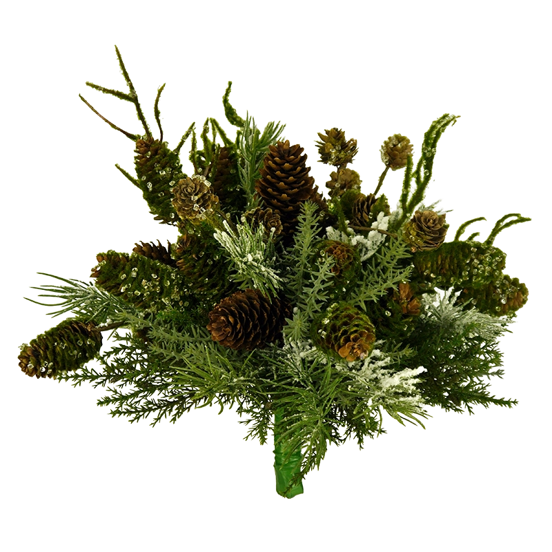Strauß Schneetanne mit Zapfen